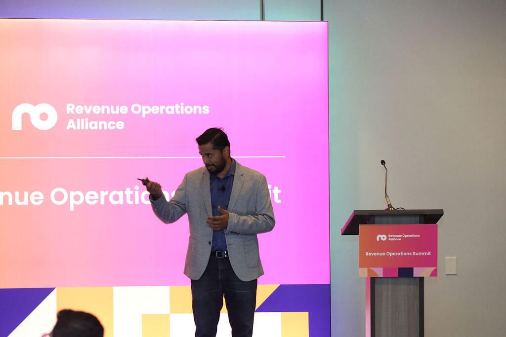 Sandip Patil, VP of Revenue Operations at Cornerstone OnDemand at the Revenue Operations Summit in San Francisco